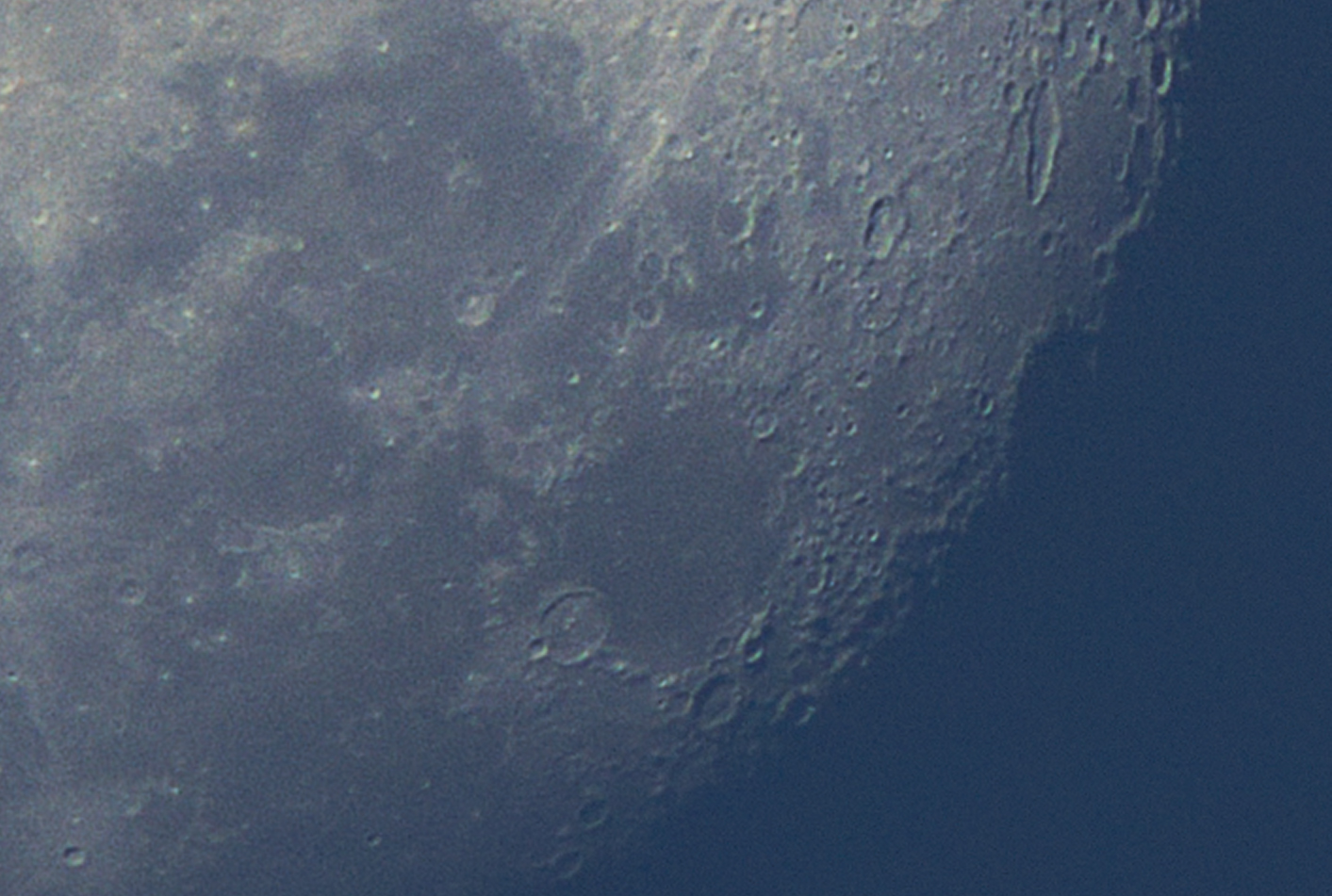 Gassendi Crater and Lunar Maria Captured on April 23, 2021